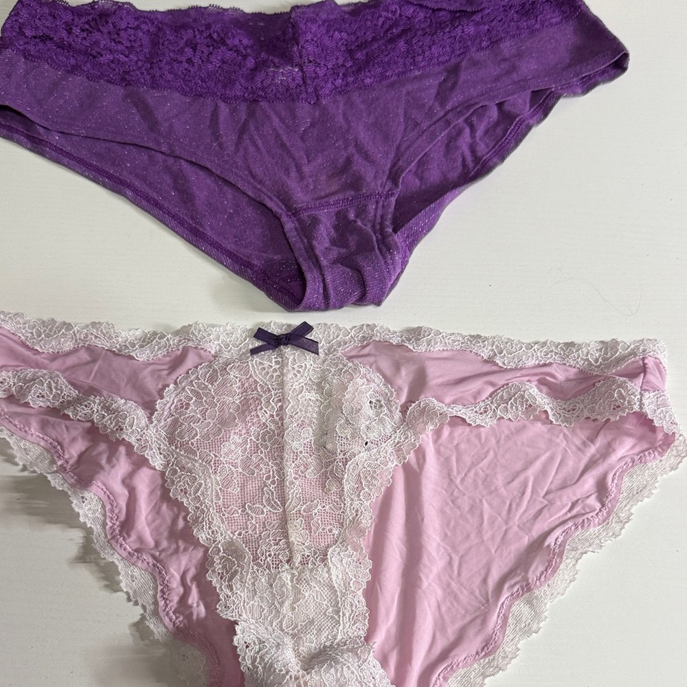 Victoria's Secret Purple and Pink Lace Panties